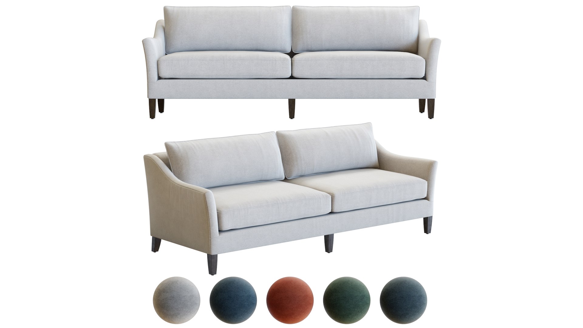 Crate And Barrel Keely Sofa 3D Model TurboSquid 1970749