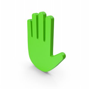 Hand Symbol Green 3D model