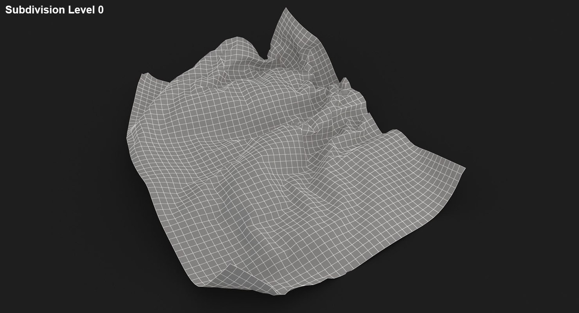 Crumpled graph paper white 3D - TurboSquid 1317492