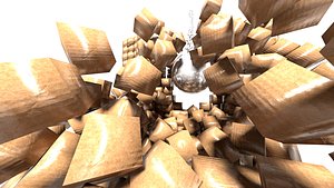 Pendant Smashing Pile of Cartons