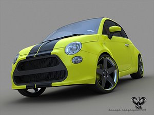 fiat 500 extreme 3d max