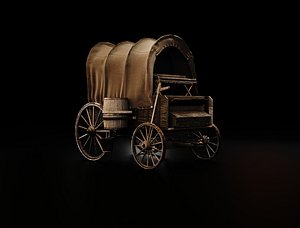 3D stage coach wild west model