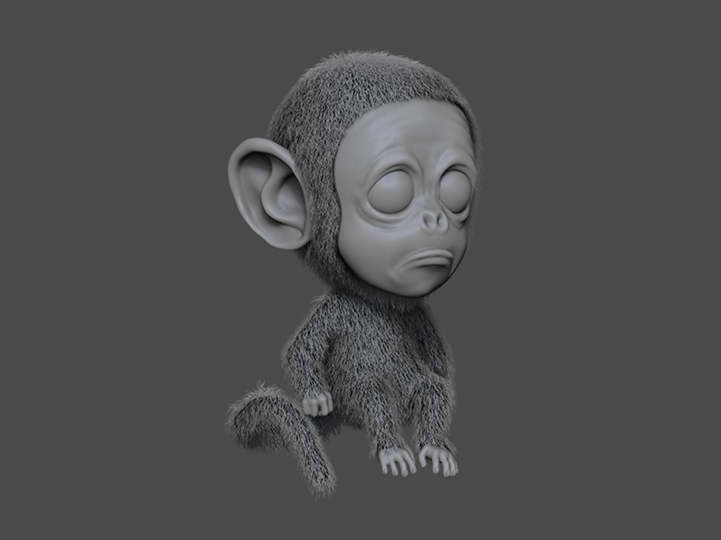 3d Sad Monkey Turbosquid 1205107