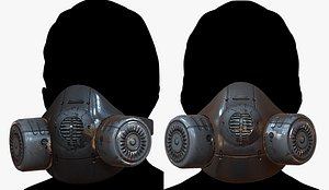 3D Gas mask respirator scifi futuristic model