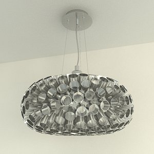 modern chandelier pipe lighting lamp 3d max