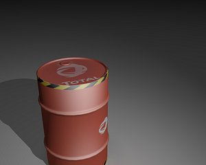 3d oil metal barrel model