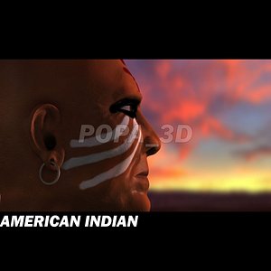 american indian head 3d model