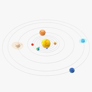 Cartoon Solar System 3D
