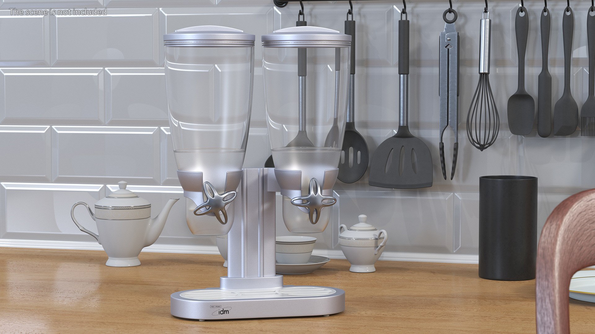 Dual IDM Dry Food Dispensers Empty 3D - TurboSquid 2065281