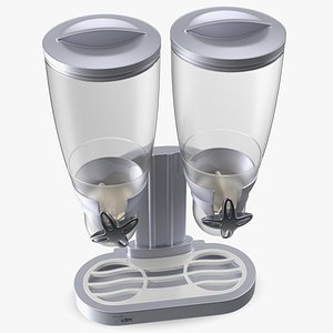 Dual IDM Dry Food Dispensers Empty