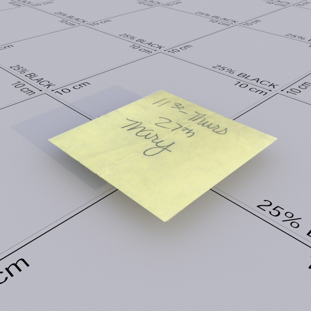 3ds Max Post-it Notes