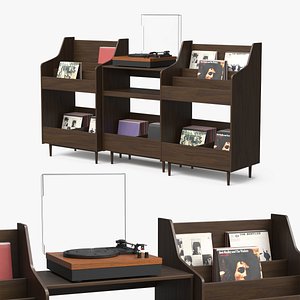 Furniture Vinyl Storage with Turntable model