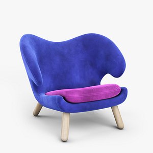 3D 1940s Pelican Chair by Finn Juhl