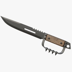 3D Metro Exodus Knife - plus Blueprint in A3 size - Hard Surface and Low Poly model