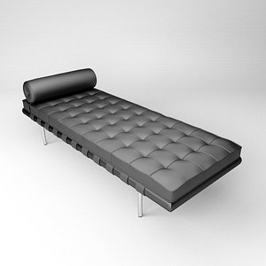 barcelona daybed sofa interior 3d model