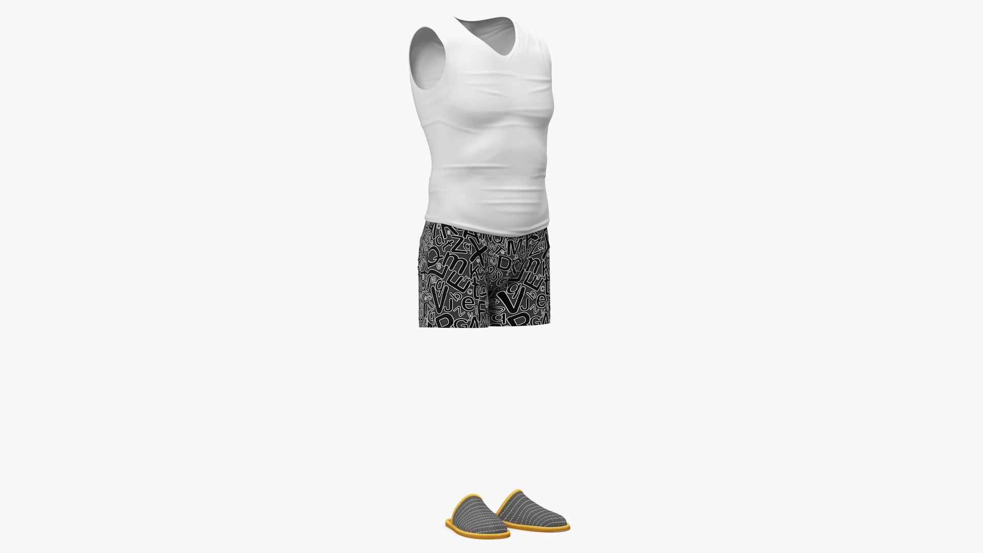 Men Underwear Set 3D model preview