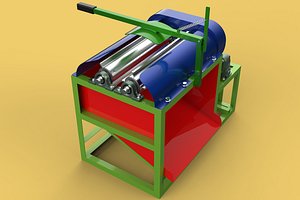 3D model COCONUT PEELING MACHINE PEELER DEHUSKER TOOL REMOVAL SKIN FRUIT