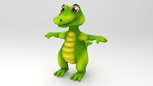 3D Crocodile Cartoon model