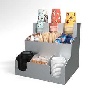 Bar Holder Organizer Paper Cup Dispenser Alluminium