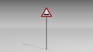 speed bumps sign 3d model