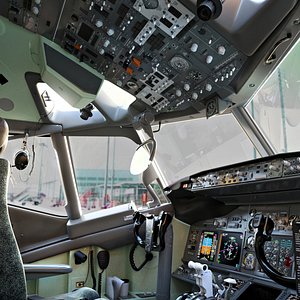 Aircraft Cockpit HQ 3D model
