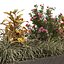 Jardinière de fleurs moderne avec banc en bois