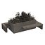Jardinière de fleurs moderne avec banc en bois