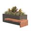 Jardinière de fleurs moderne avec banc en bois