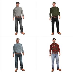 Worker Lod 3 Rigged Pack