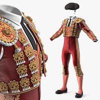 Traditional Spanish Matador Costume for Bullfighting Red