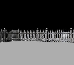 Old Picket Fence, High Detail