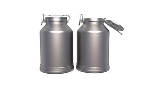 3D model Aluminum Milk Bucket