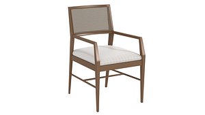 Larson Upholstered Dining Arm Chair with Cane Back by Fairfield Chair