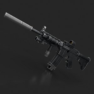 carbine gun m4 3D model