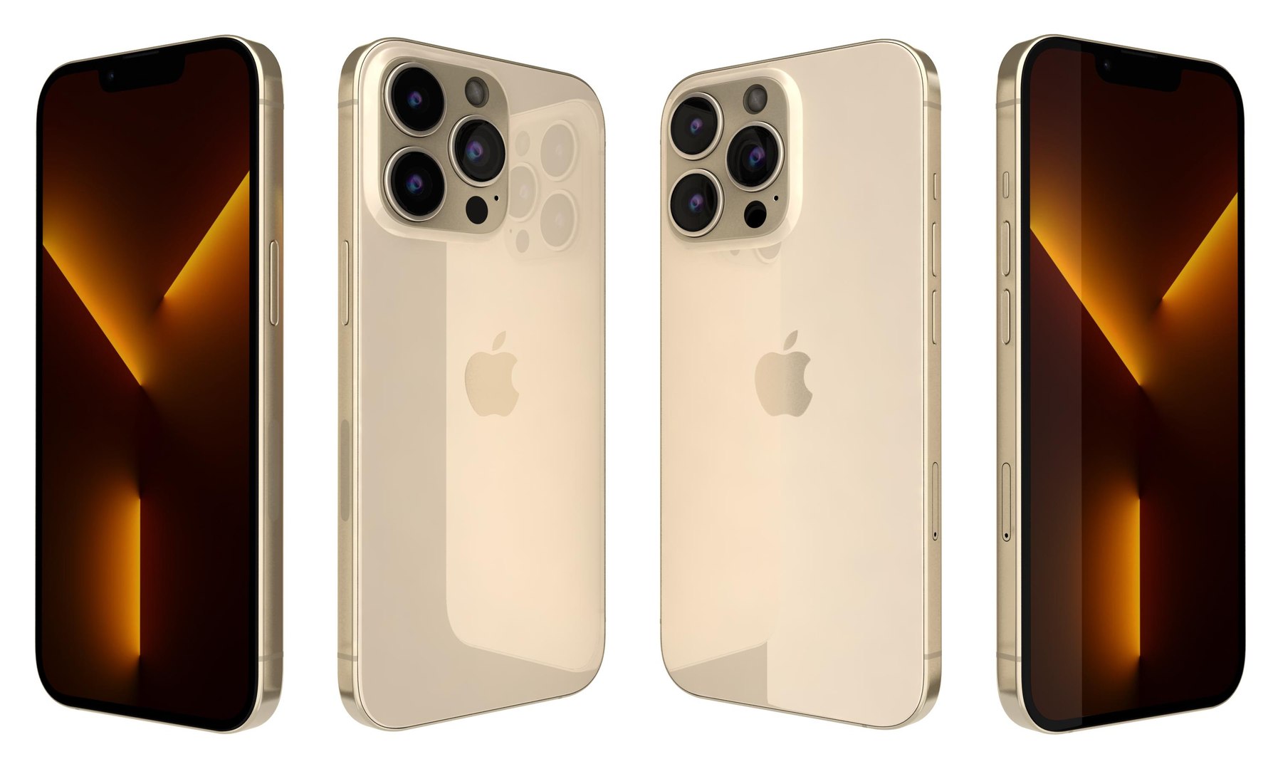 Apple iPhone 13 Pro Max Gold model - TurboSquid 1795381