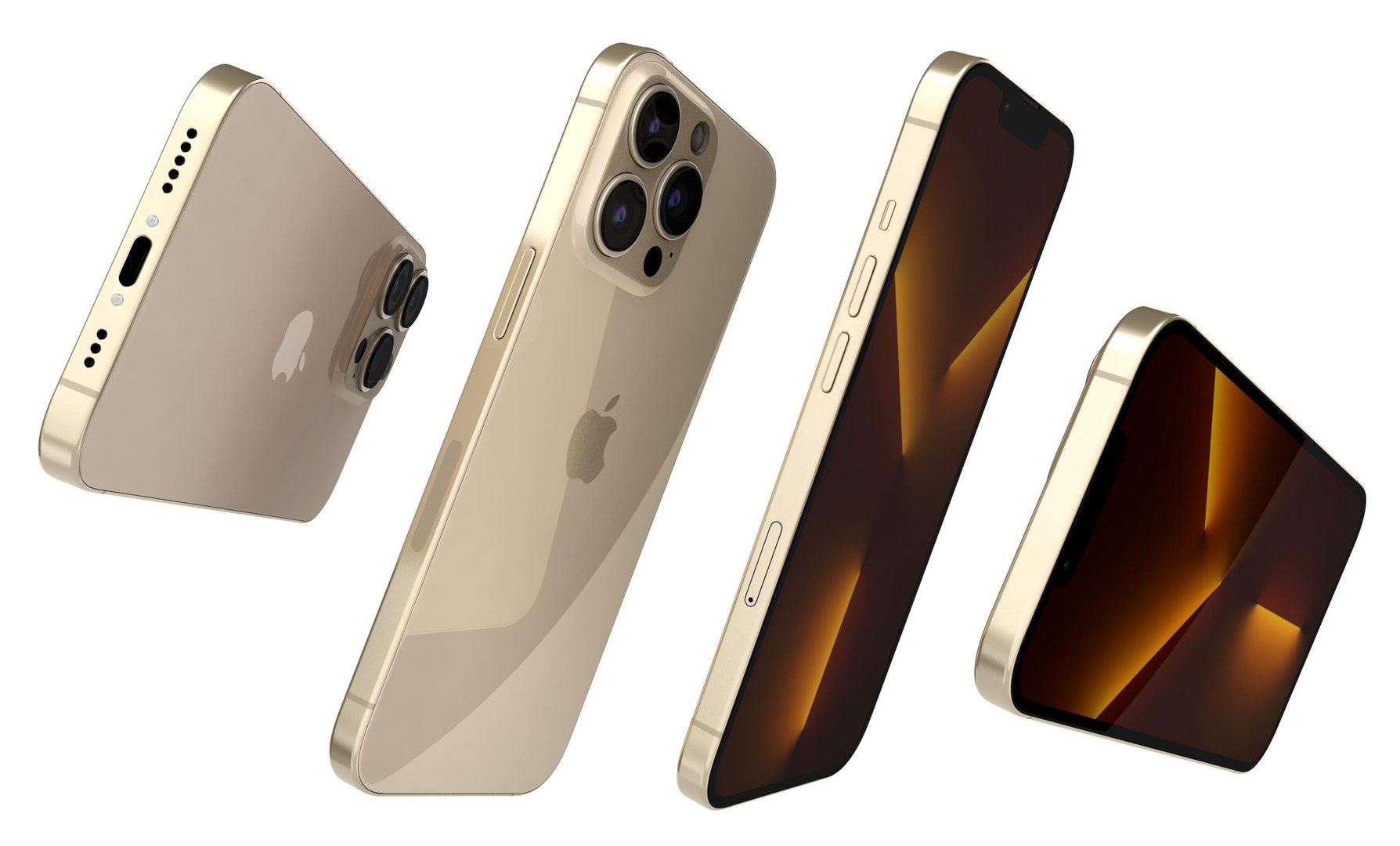 Apple iPhone 13 Pro Max Gold model - TurboSquid 1795381