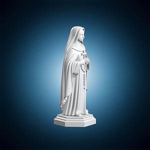 Saint Rita Rosary Figure 3D Print Model 3D model