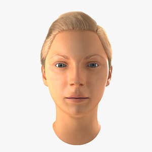 3d female caucasian head