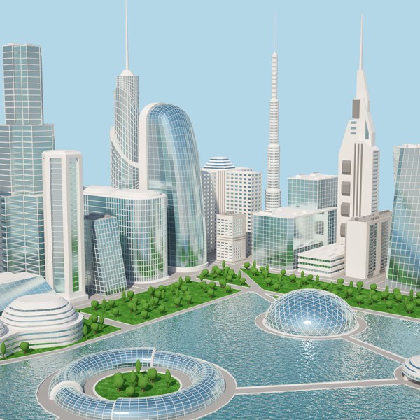 futuristic city 2 3d max