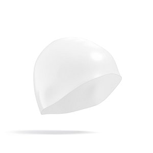 White Swim Cap Set - sports rubber swimming hat
