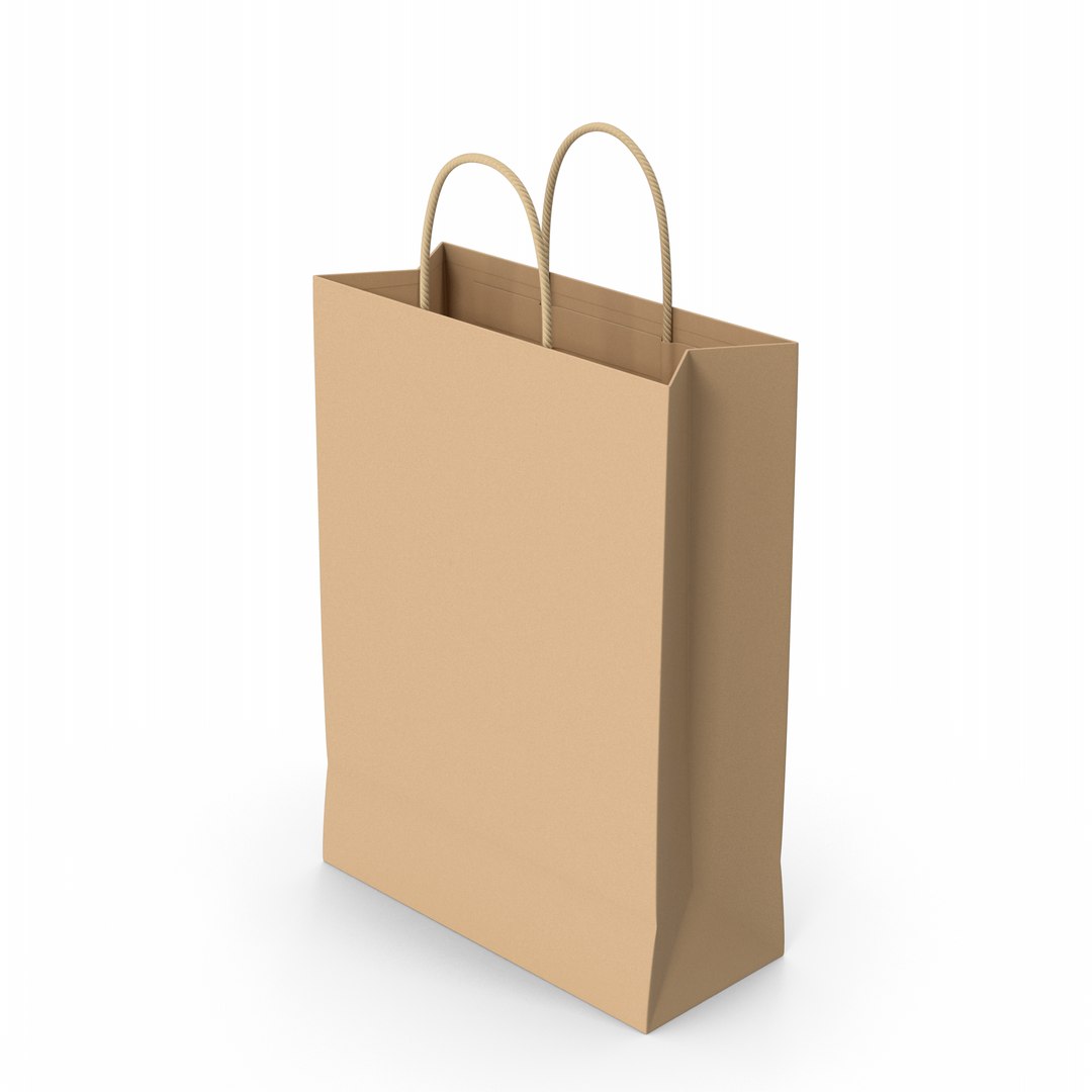 3D Paper Shopping Bags And Containers Collection model - TurboSquid 2064298