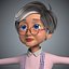 Caricatura, anciana, abuela, norig