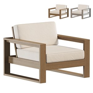 3D Portside outdoor lounge chair model