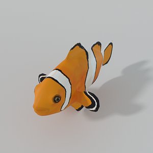 3D fish clown clownf