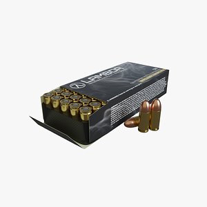 9mm ammunition bullets box 3D model