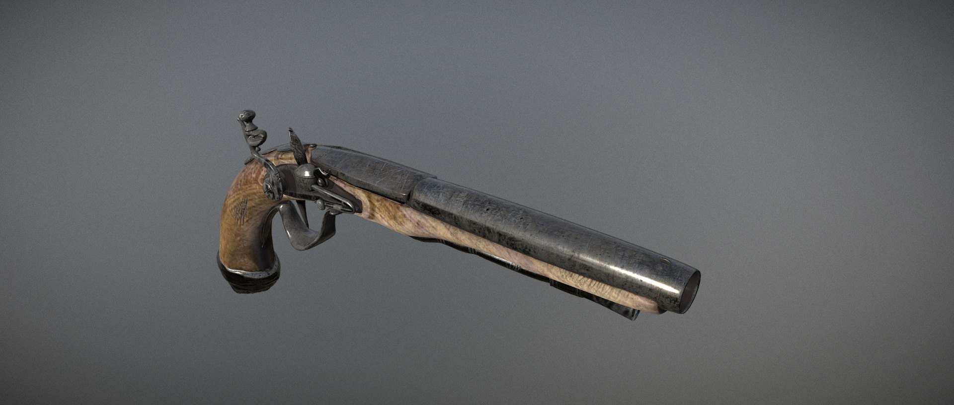 3D Model Flintstock Gun - TurboSquid 1358381