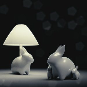 Porcelain Rabbit Table Lamp