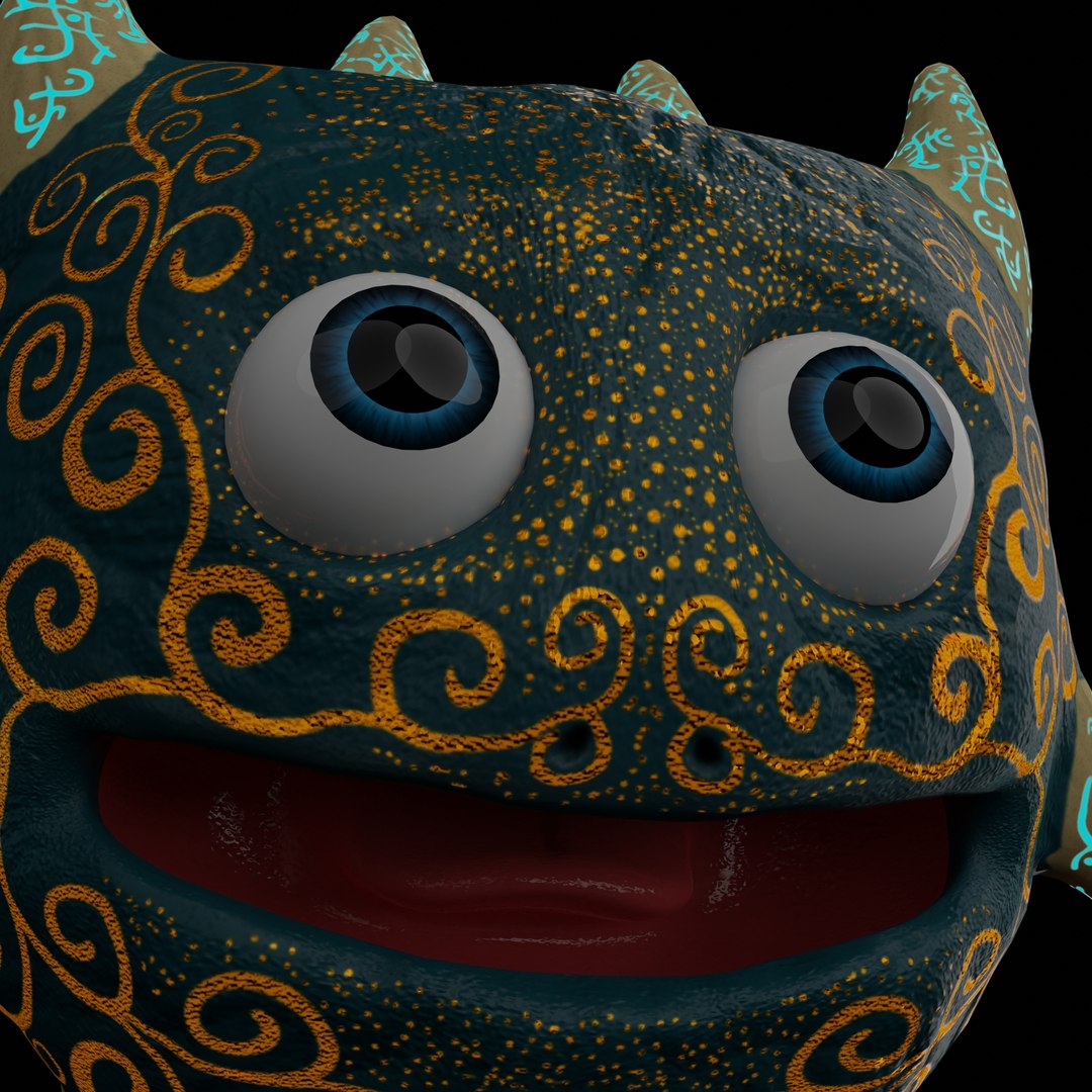 Fantasy Magic Cute Creature with Lighting Body Pattern 3D model ...