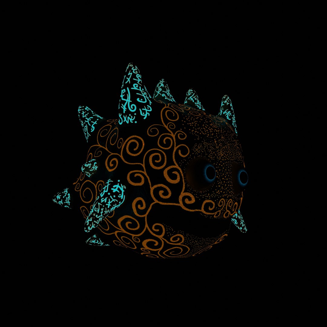 Fantasy Magic Cute Creature with Lighting Body Pattern 3D model ...