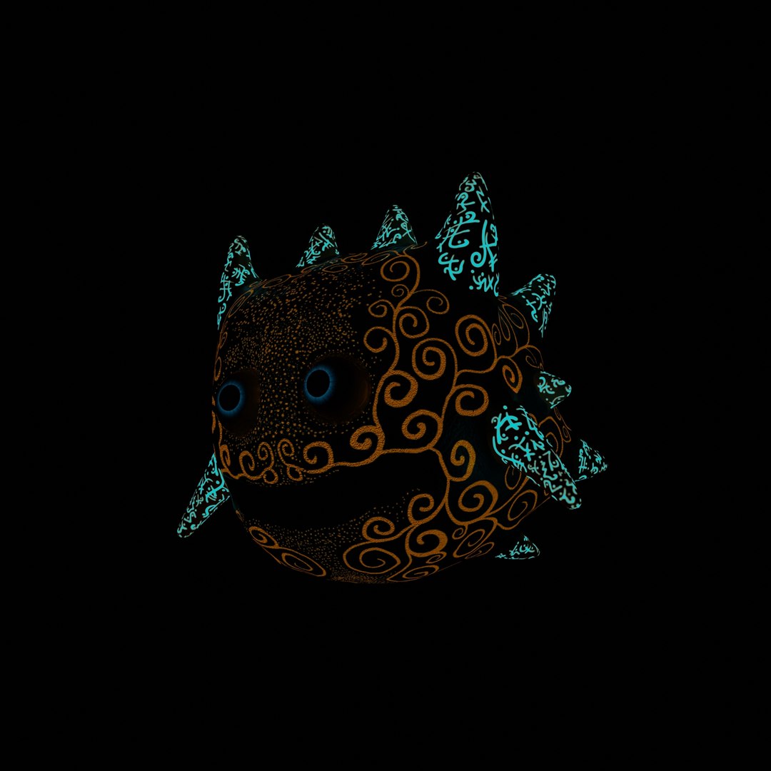 Fantasy Magic Cute Creature with Lighting Body Pattern 3D model ...